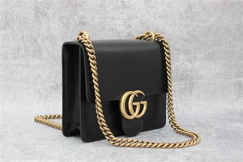 gucci bag with gold chain|gucci marmont mini chain bag.